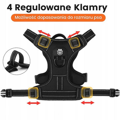 SZELKI DLA PSA ŚWIECĄCE LED MOCNE BEZUCISKOWE LEKKIE WYTRZYMAŁE Z UCHWYTEM